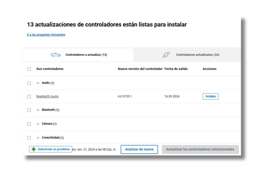 CCleaner Actualizador de controladores