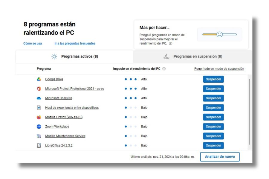 CCleaner Optimizador de rendimiento