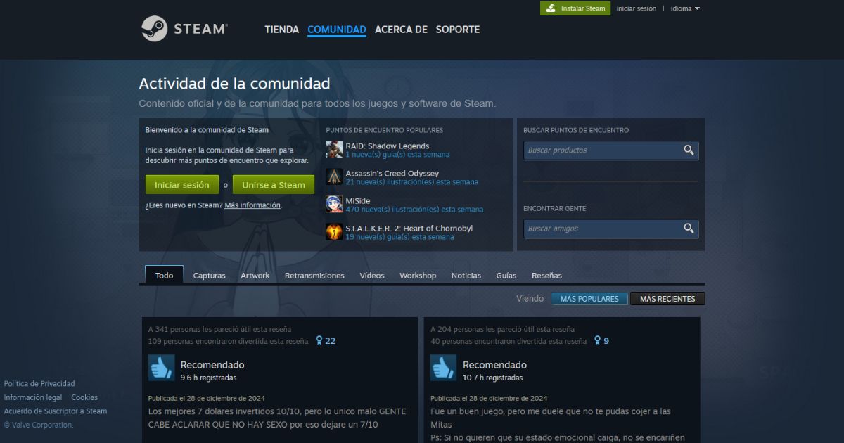 La comunidad de Steam